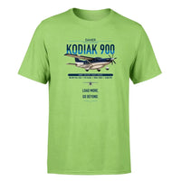 Thumbnail for Daher Kodiak 900 design on light green t-shirt, single-side print