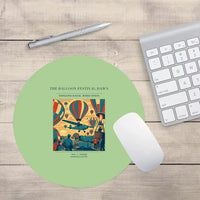 Thumbnail for VINTAGE G4394 - The Balloon Festival Dawn - Designed Mouse Pads design on lightgreen round