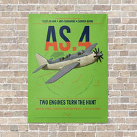 Thumbnail for Fairey Gannet AS.4 vertical canvas print - no frame - light green background