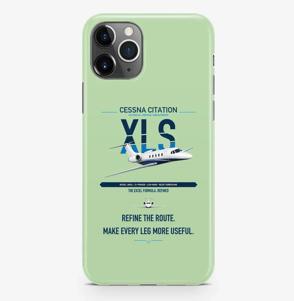 Cessna Citation XLS design on light green magsafe iphone case, for iPhone Pro Max
