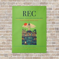 Thumbnail for Recife Guararapes - Gilberto Freyre International Airport REC vertical canvas print - no frame - light green background