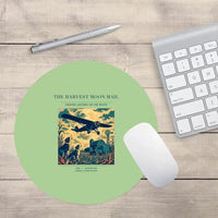 Thumbnail for VINTAGE G4479 - The Harvest Moon Mail - Designed Mouse Pads design on lightgreen round