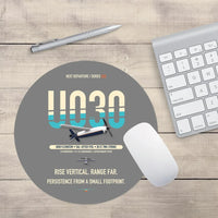 Thumbnail for Airbus U030 Flexrotor design on gray round mouse pad