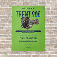 Thumbnail for TRENT 900 vertical canvas print - no frame - light green background