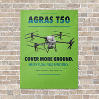Thumbnail for DJI Agras T50 vertical canvas print - no frame - light green background