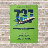 Thumbnail for Boeing 737-700 NG vertical canvas print - no frame - light green background