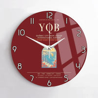 Thumbnail for Quebec City Jean Lesage International Airport YQB Wall-Clock No-Frame - Dark Red