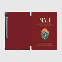Thumbnail for Myrtle Beach International Airport (MYR) design on dark red samsung tablet tablet case