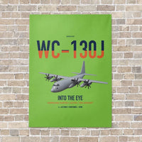 Thumbnail for WC-130J Hurricane Hunter vertical canvas print - no frame - light green background