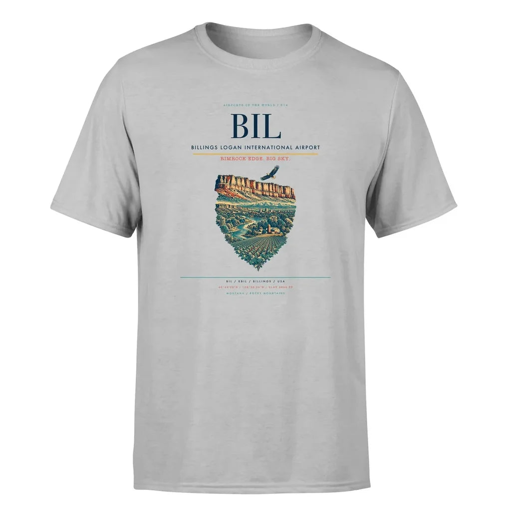 Billings Airport (BIL) Premium T-Shirt Light Gray