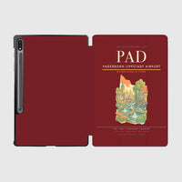 Thumbnail for Paderborn Lippstadt Airport (PAD) design on dark red samsung tablet tablet case