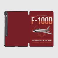 Thumbnail for F-100D Super Sabre design on dark red samsung tablet tablet case