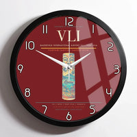 Thumbnail for Bauerfield International Airport (VLI) design on dark red framed wall clock