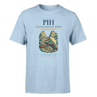Thumbnail for Pocatello Regional Airport (PIH) T-Shirt single-side front print in Light Blue | pocatello-regional-airport-pih-double-side-t-shirt