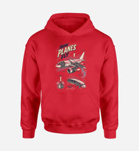 Thumbnail for SIGNAL 616 - How Planes Fly V2 design on red hoodie single side