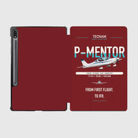 Thumbnail for Tecnam P-Mentor design on dark red samsung tablet tablet case
