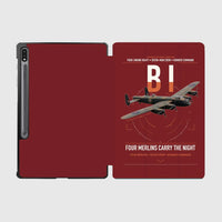 Thumbnail for Avro Lancaster B I design on dark red samsung tablet tablet case