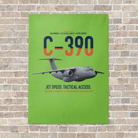 Thumbnail for C-390 Millennium vertical canvas print - no frame - light green background