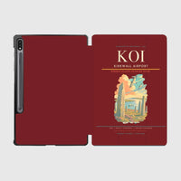 Thumbnail for Kirkwall Airport (KOI) design on dark red samsung tablet tablet case