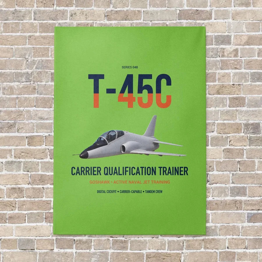 T-45C Goshawk vertical canvas print - no frame - light green background