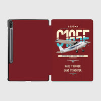 Thumbnail for Cessna A185F Skywagon design on dark red samsung tablet tablet case
