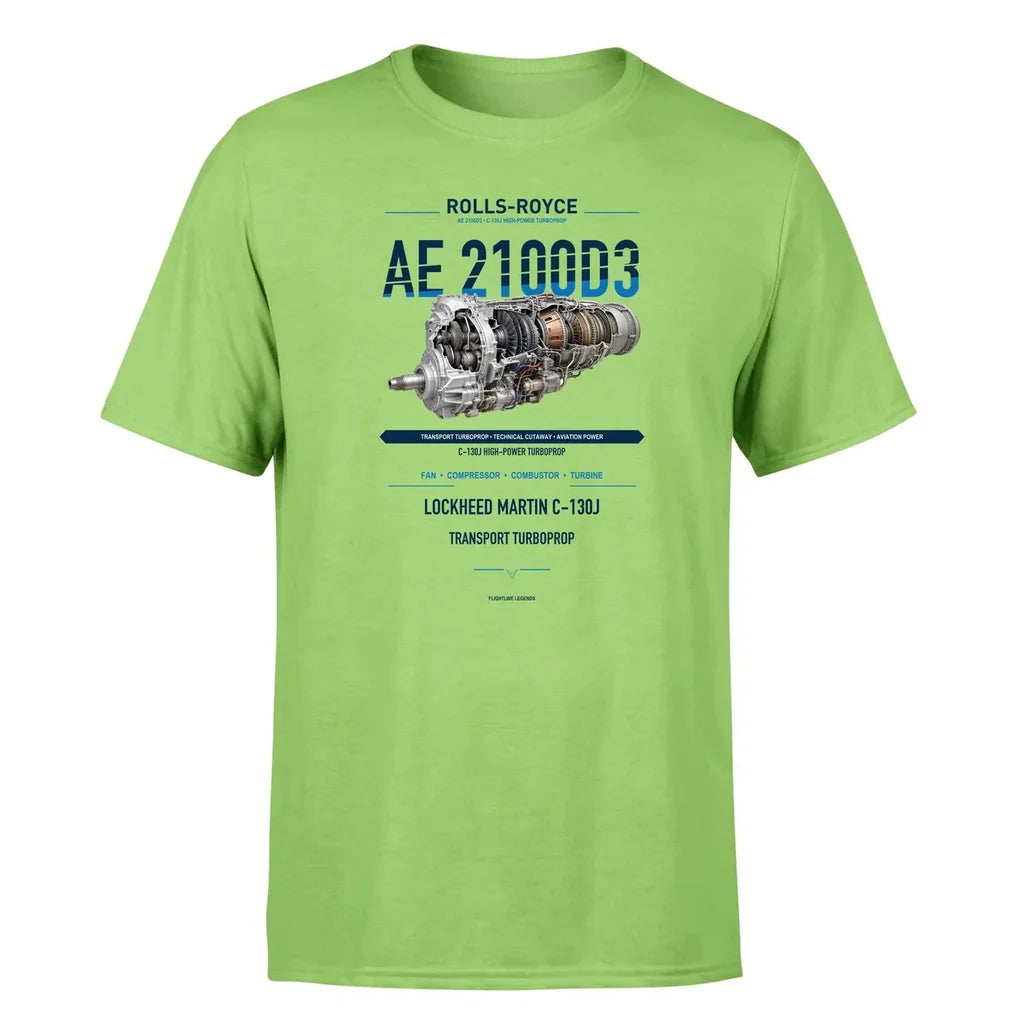 AE 2100D3 design on light green single side