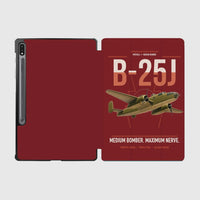 Thumbnail for B-25J Mitchell design on dark red samsung tablet tablet case