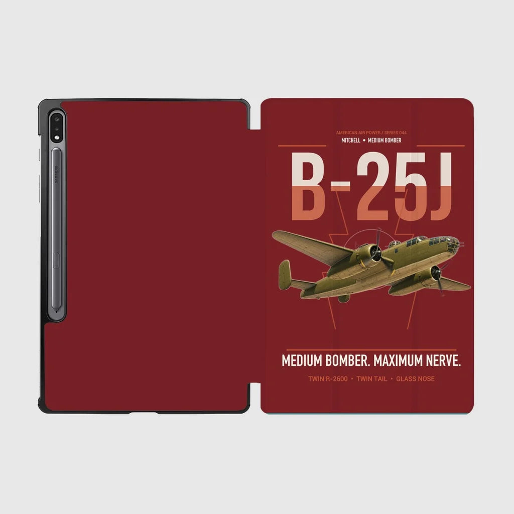 B-25J Mitchell design on dark red samsung tablet tablet case