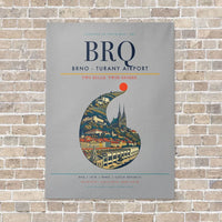 Thumbnail for Brno - Turany Airport BRQ - Canvas No Frame - Light Gray