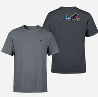 Thumbnail for Multicolor Airplane Designed Double-Side T-Shirts - view 12