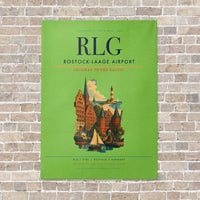 Thumbnail for Rostock-Laage Airport RLG vertical canvas print - no frame - light green background