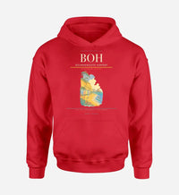 Thumbnail for Bournemouth Airport (BOH) design on red hoodie single-side print