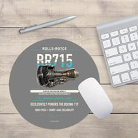 Thumbnail for BR715 design on gray round mouse pad
