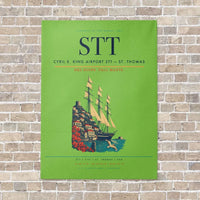 Thumbnail for Cyril E. King Airport STT — St. Thomas vertical canvas print - no frame - light green background