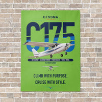 Thumbnail for Cessna 175 Skylark vertical canvas print - no frame - light green background