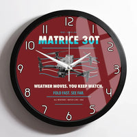 Thumbnail for DJI Matrice 30T design on dark red framed wall clock
