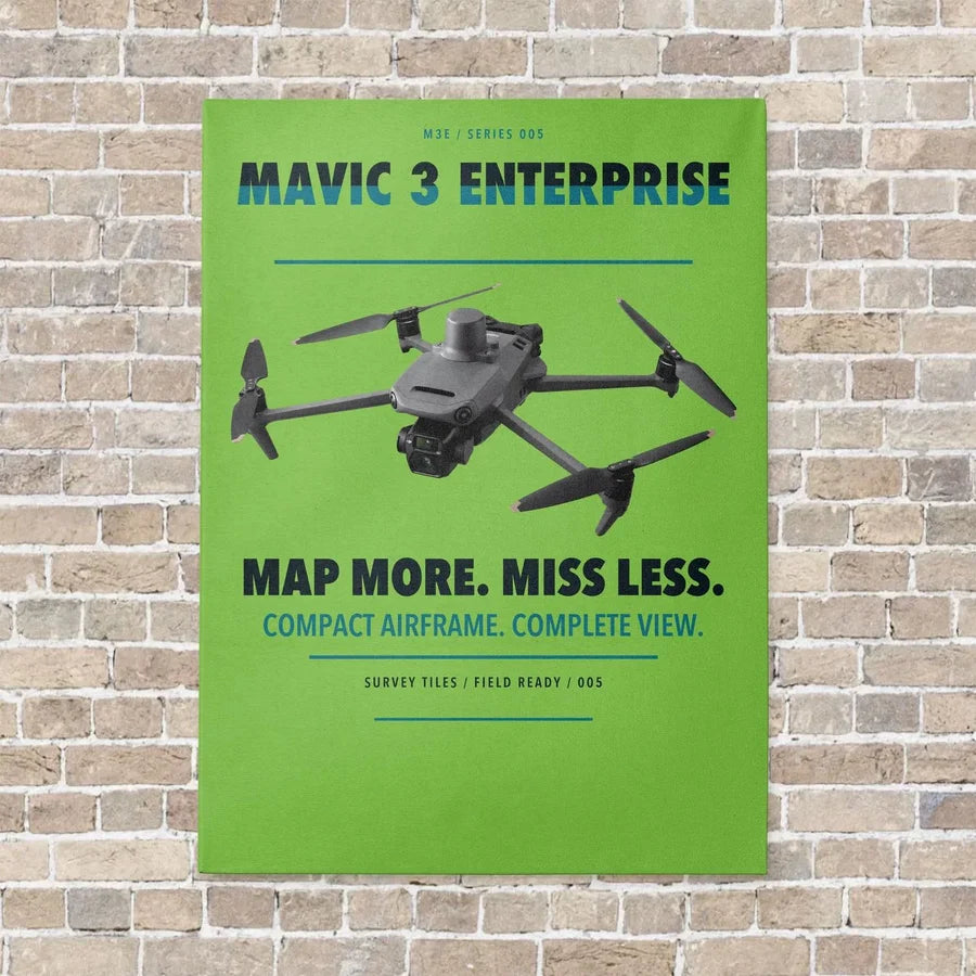 DJI Mavic 3 Enterprise vertical canvas print - no frame - light green background