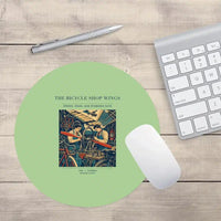Thumbnail for VINTAGE G4323 - The Bicycle Shop Wings - Designed Mouse Pads design on lightgreen round