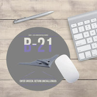 Thumbnail for B-21 Raider design on gray round mouse pad