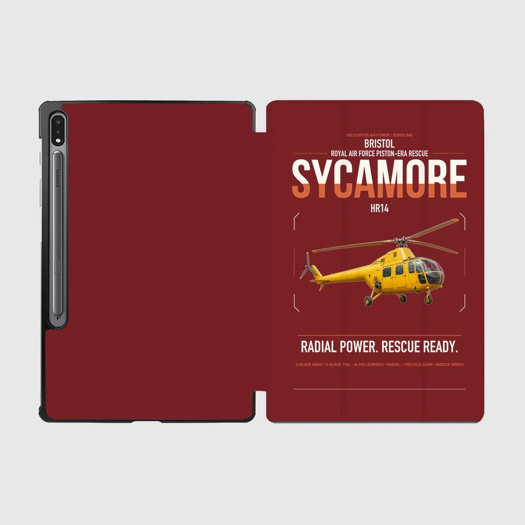 Bristol Sycamore HR14 design on dark red samsung tablet tablet case