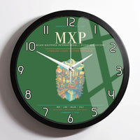 Thumbnail for Milan Malpensa International Airport Silvio Berlusconi MXP Wall-Clock Framed - Green