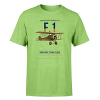 Thumbnail for Sopwith Camel F.1 design on light green t-shirt, single-side print