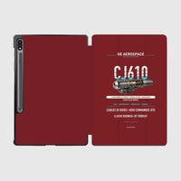 Thumbnail for CJ610 design on dark red samsung tablet tablet case