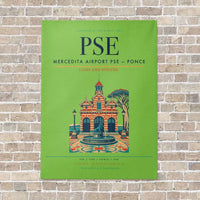 Thumbnail for Mercedita Airport PSE — Ponce vertical canvas print - no frame - light green background