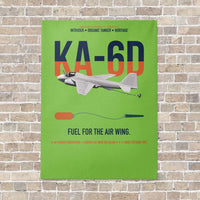 Thumbnail for KA-6D Intruder vertical canvas print - no frame - light green background
