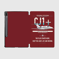 Thumbnail for Cessna Citation CJ1+ design on dark red samsung tablet tablet case