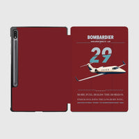 Thumbnail for Bombardier Learjet 29 design on dark red samsung tablet tablet case
