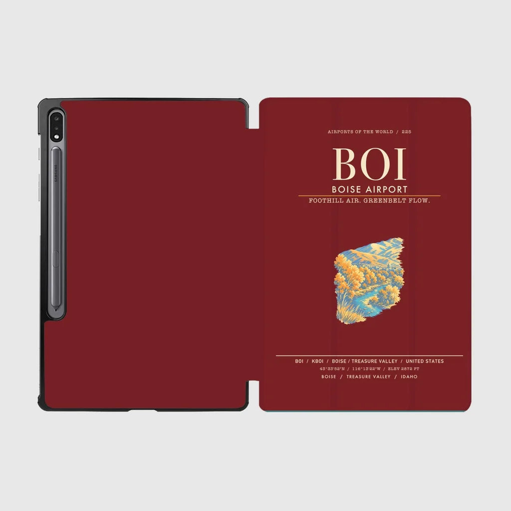 Boise Airport BOI - Dark Red