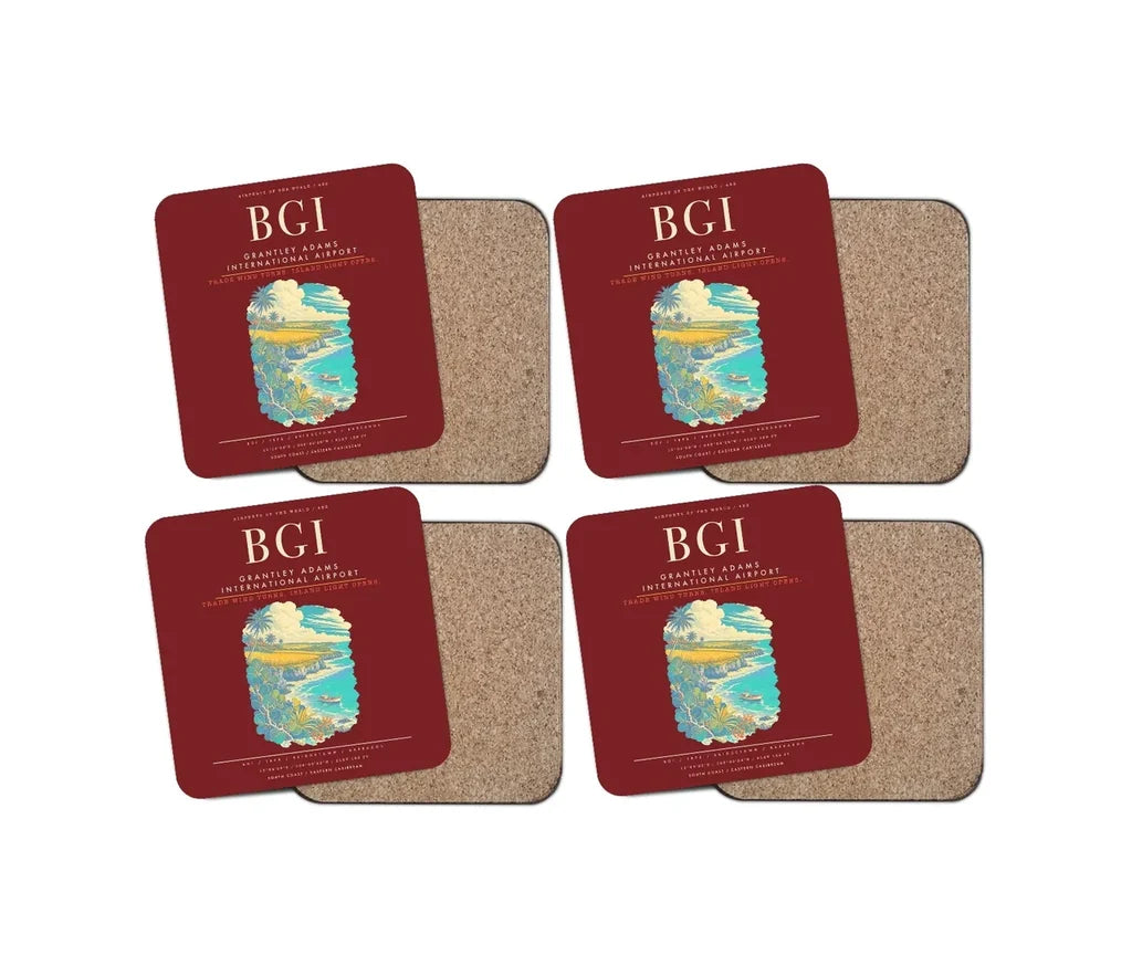 Grantley Adams International Airport BGI - Dark Red