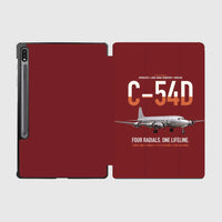 Thumbnail for C-54D Skymaster design on dark red samsung tablet tablet case